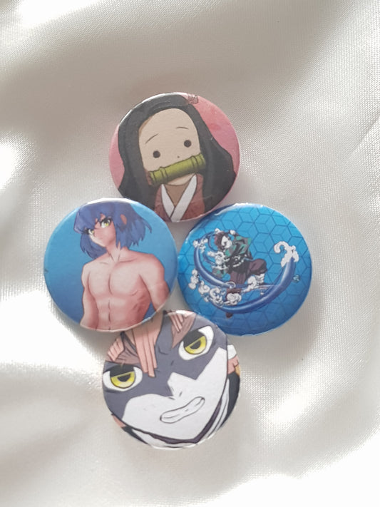 Demon Slayer Pin Buttons